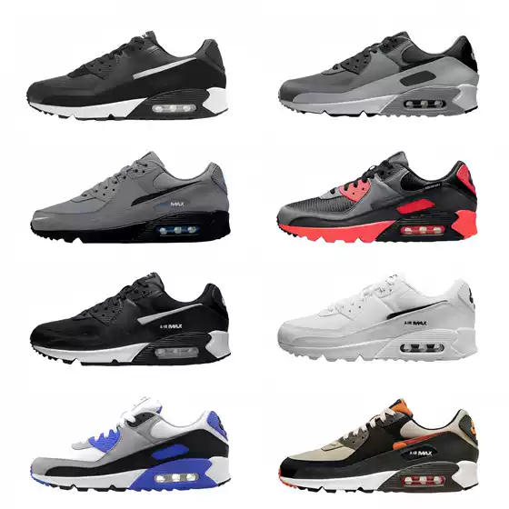 Putian Shoes Foreign Trade Cross-Border Max 90 Unisex Casual Shoes Air Cushion Sneakers Retro Collaboration Running Shoes 36-46