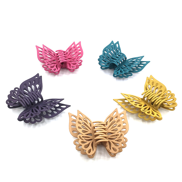 Clip de mariposa grande de doble capa esmerilado y hueco para Amazon - Pinza para el cabello, accesorio para el cabello, pinza de garra/de tiburón de moda en línea - Producto transfronterizo