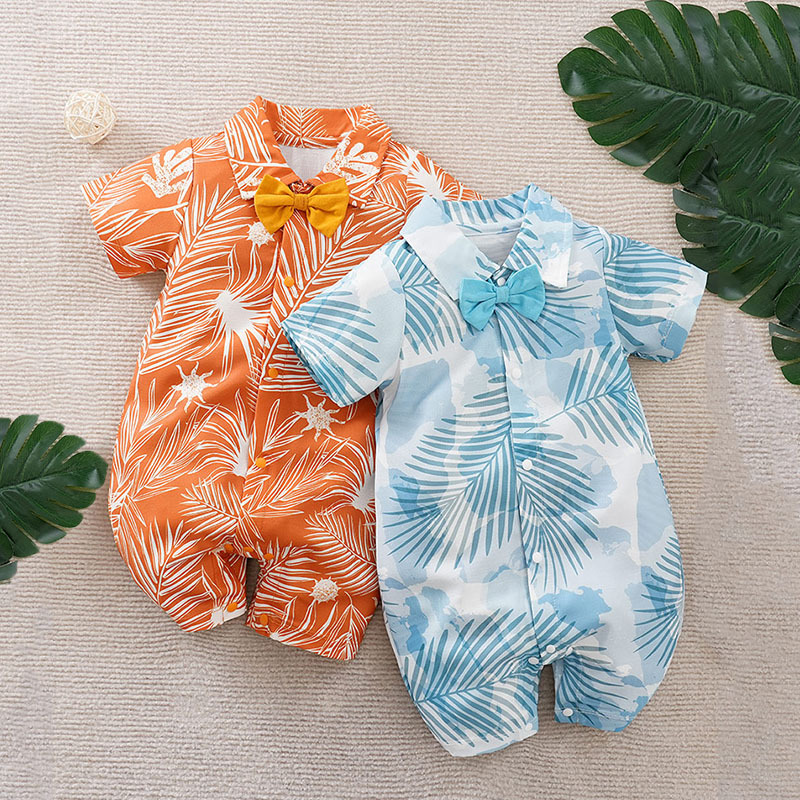 Summer new male baby romper cool breatha...