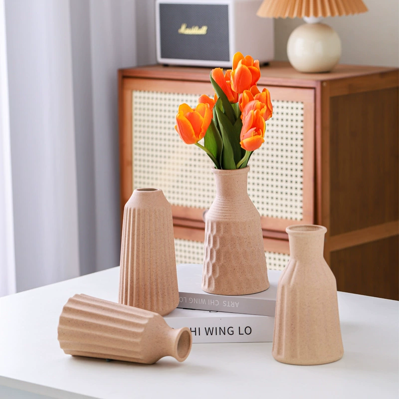 Nordic Morandi Цветная Керамическая Ваза американская Простая Современная гостиная украшение дома декоративные произведения искусства оптом