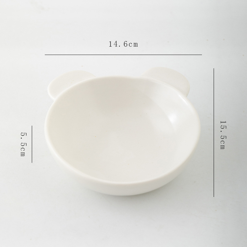 곰 애완동물 그릇 스타일(흰색)