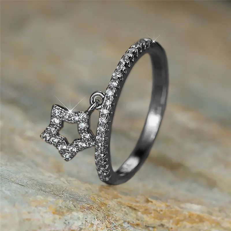5g Weight Zircon Inlay Material Rings Classification 10, 5 Ring Size 1 Piece Quantity Casual, Daily, Shopping Occasion Copper Material Geometric, Star Pattern All Seasons Season Women's Gender Elegant, Modern Style Style Wholesale Jewelry Elegant Modern Style Geometric Star Copper Zircon Rings 9
