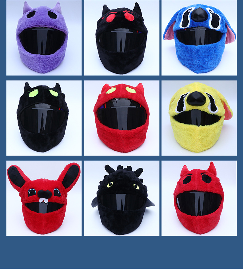 Pikachu Plush Helmet Cover, Funny and Cute Motorcycle Helmet Decoration, Manufacturer Wholesale Source Factory