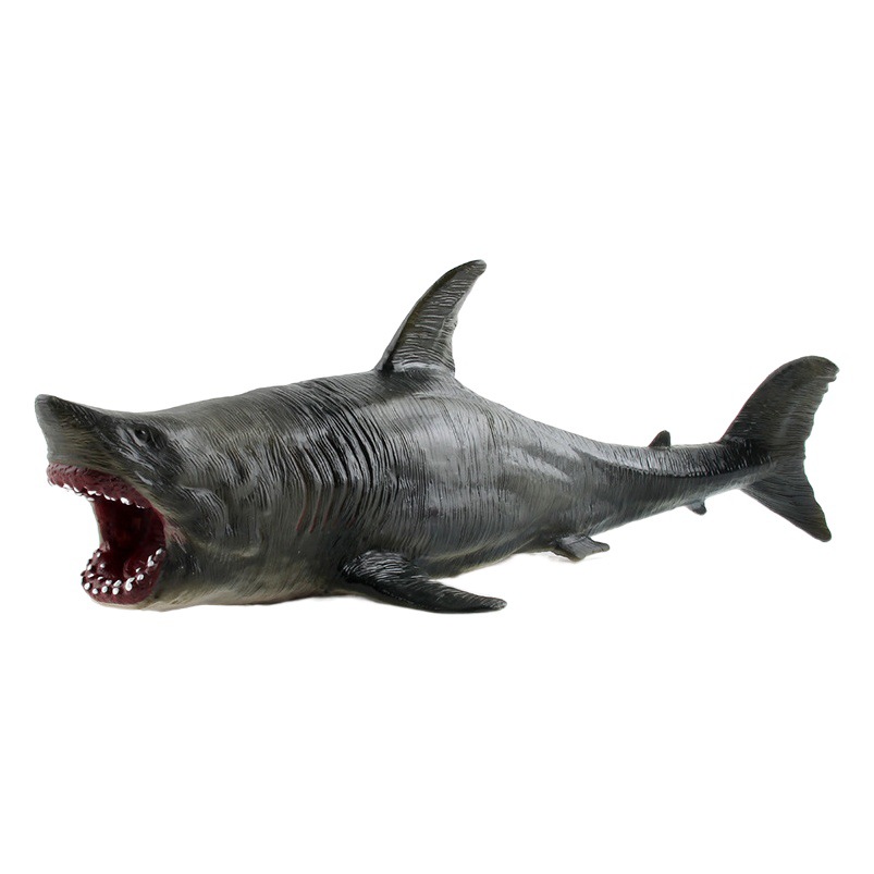 Juguete para niños tiburón de simulación tiburón blanco grande tiburón de dientes giratorio tiburón hueco modelo de animal marino simulación vida marina