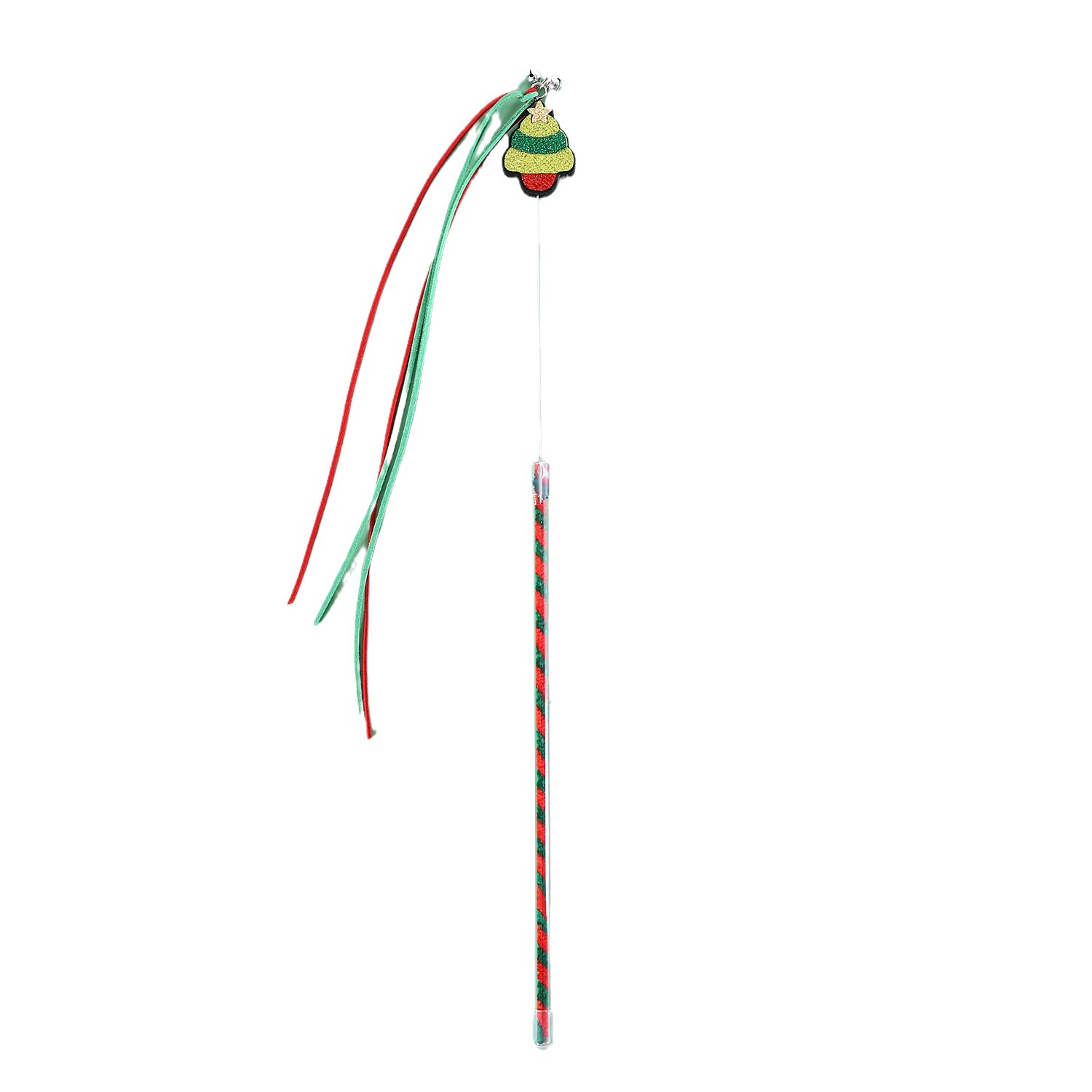 2023 Navidad gato divertido palo borla sonido campana viejo hombre árbol ELK lentejuelas mascota gato interactivo juguetes de entrenamiento