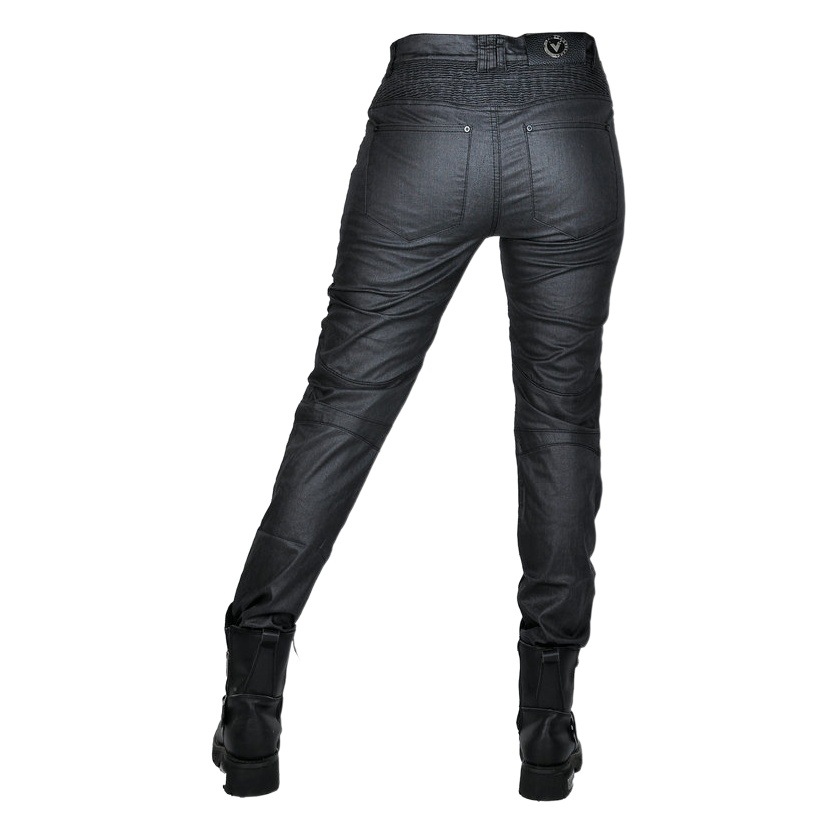 VOLERO pantalones vaqueros de la motocicleta retro máquina de recubrimiento delgado pantalones de coche de carreras de motos de equitación pantalones anti-caída para las mujeres