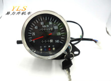 复古摩托车改装单里程表码表 LED高亮度带空档转向油量远光显示