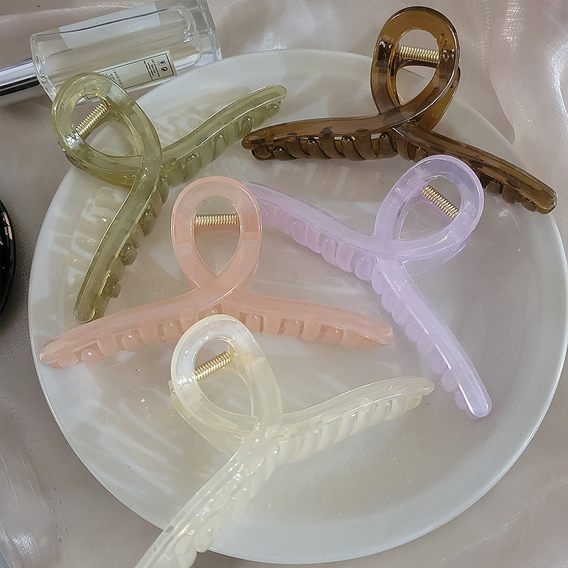 South Korea Glitch Non-scratch Disc Hair Clip Women's Large Frosted Elegant Shark Clip Back Head Hairpin Headwear Hairpin South Korea Glitch Non-scratch Disc Hair Clip Women's Large Frosted Elegant Shark Clip Back Head Hairpin Headwear Hairpin