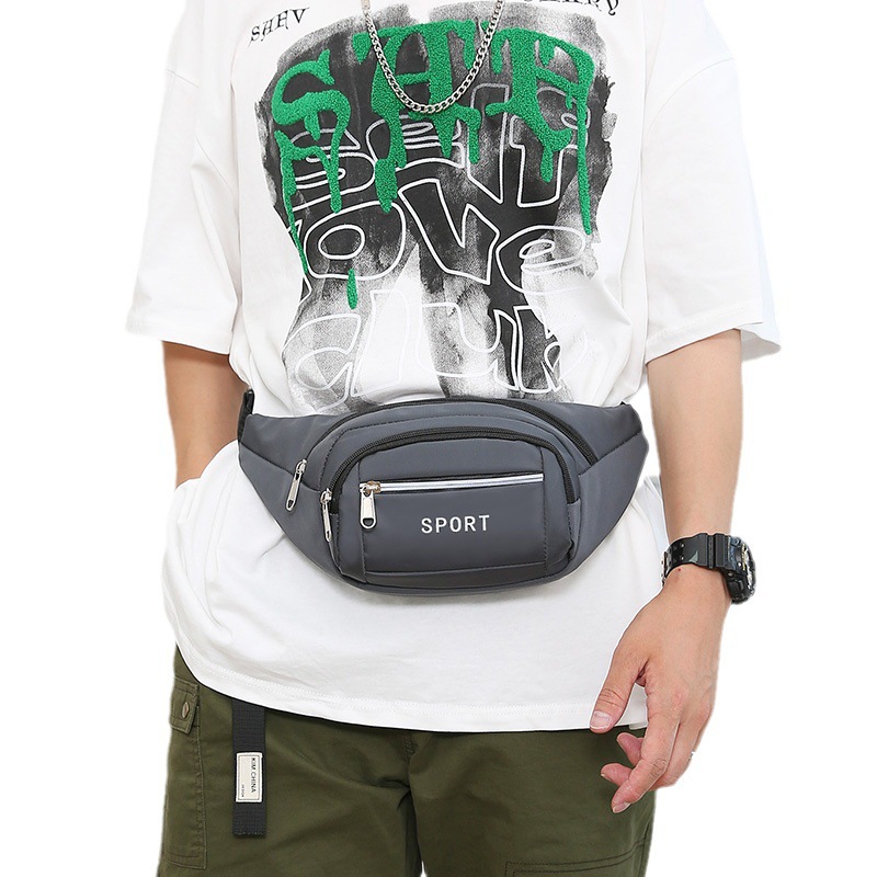 Riñonera para hombre, ideal para trabajos de construcción, negocios, cajero, cartera, viajes al aire libre, bandolera de un solo hombro para hombre y mujer, tendencia transfronteriza.