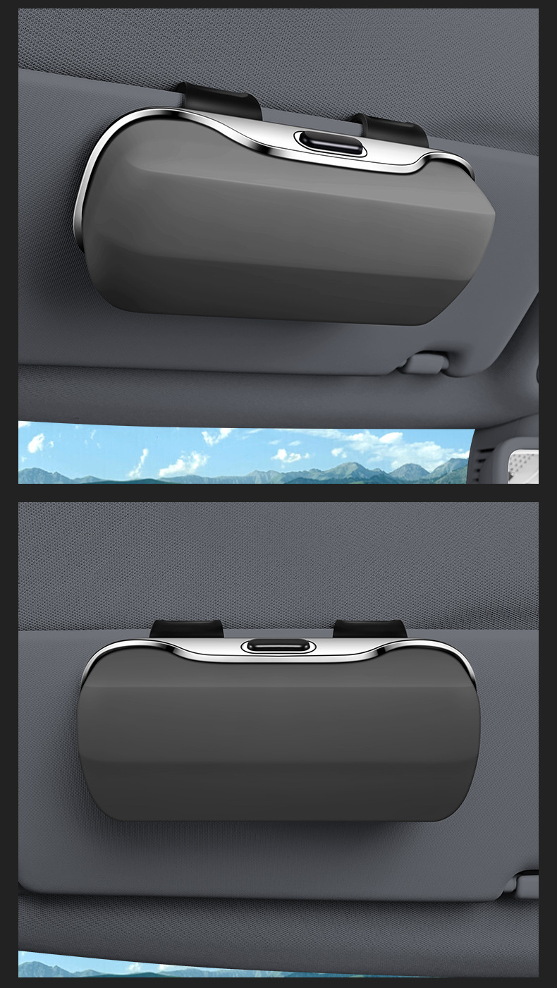 Cross-Border Car Sunglasses Holder, Car Sun Visor Glasses Case, Sunglasses Clip, Car Interior Driver's Glasses Clip