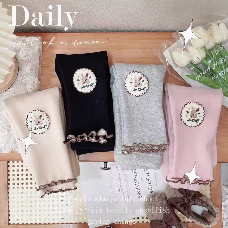 Polainas forradas de lana para niñas Otoño e Invierno Nuevo bebé prendas de vestir exteriores de estilo occidental niña todo-fósforo cálido pantalones de terciopelo de una pieza