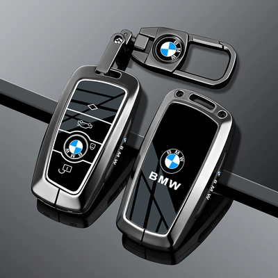Special Bmw Key Cover Car key bag - vinyl-bmw-model-b-piano-black-label-metal-buckle