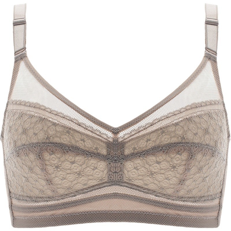 Lace supporting ultra thin wireless bra, tea cup, bra top, plus size