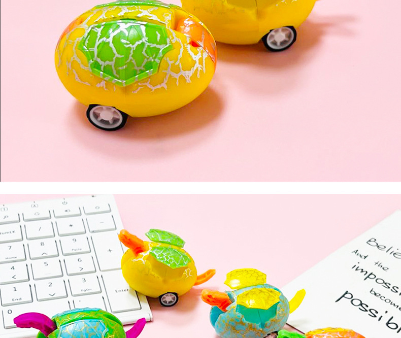 儿童玩具礼物恐龙蛋变形回力惯性车动物宝宝益智玩具地摊批发工厂