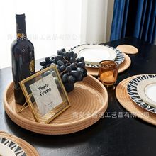 定制棉繩桌墊廚房隔熱鍋墊家居餐墊防油污餐桌墊子圓形杯墊可機洗