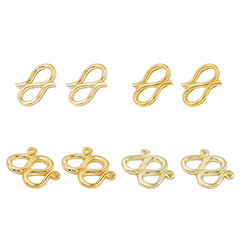 銅鍍18K真金SM手鍊項鍊連接扣diy14K包金S形收尾掛鈎扣子B59 B60