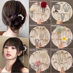 新しい中国風の女性用U字型ヘアピン、ニッチハイエンドヘアピン、ファッショナブルでシンプルなヘアピン、ヘアアクセサリー、古代スタイルのジュエリー