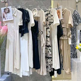 亚洲时尚女装品牌贝银24夏装时尚休闲连衣裙上衣裤裙杂款混批清仓