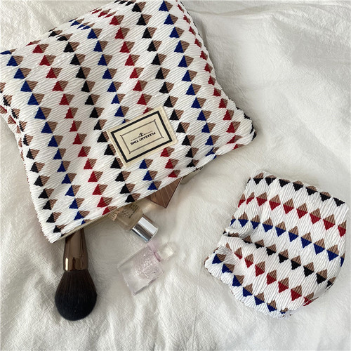 Fresh Puff Fabric Chiffon Makeup Bag Portable Touch-up Travel Toothbrush Phone Storage Bag Coin Handbag