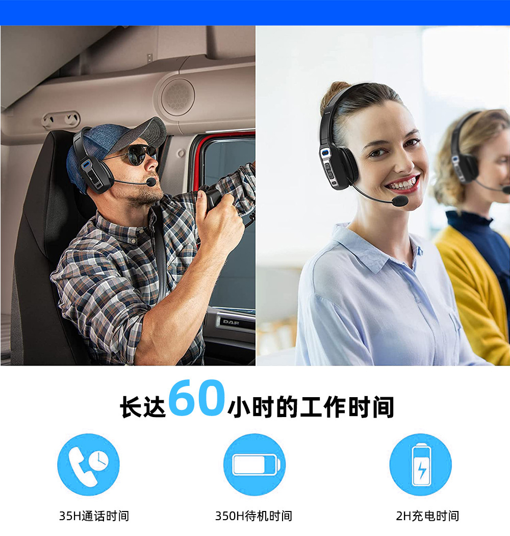Wholesale M98 Car Bluetooth Hands-Free Headset Wireless Call Noise Reduction Driving Headset Head-Mounted Car Cross-Border