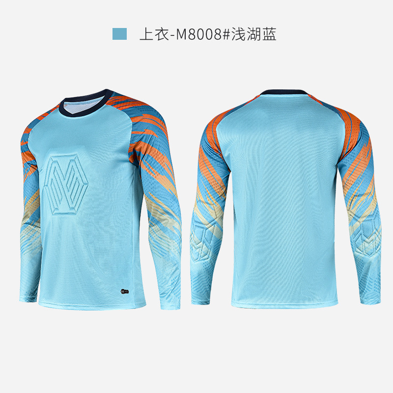 Portero de fútbol ropa traje de los hombres adultos puerta uniforme niños de manga larga pórtico ropa equipo de fútbol Número de impresión