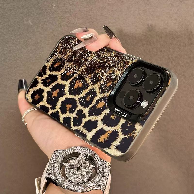 Estampado de leopardo para iPhone13promax/14 personalidad 15 funda para teléfono móvil de Apple 12pm/16 Europa y América 11 nuevo XR