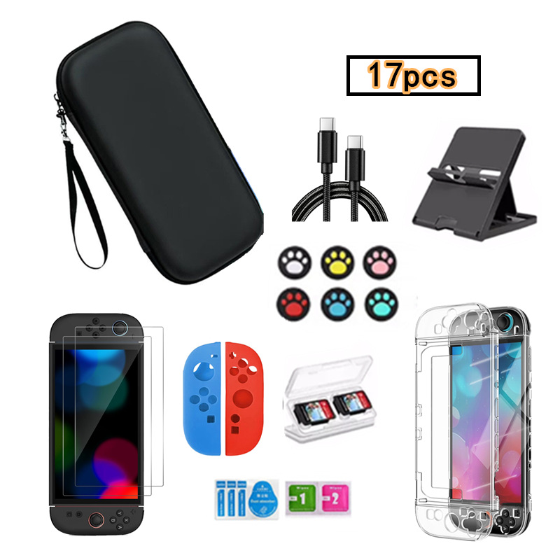 2025 nuevo conjunto de bolsa de almacenamiento switch2 cubierta protectora de caja de cristal switch2 película templada switch2