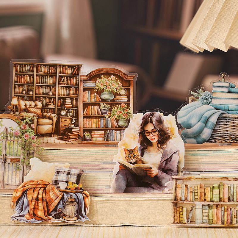 Mano Paris transparente impermeable pegatinas de pet diy pegatinas de diario de cuentas de mano pegatinas de objetos de mansión retro transfronterizo