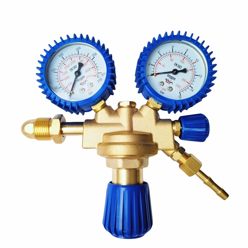 Завод в Нинбо напрямую поставляет в Иу регуляторы давления кислорода в итальянском стиле из чистой меди с внешней резьбой, манометром и высокоточным измерителем для газовых баллонов.