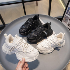 Women's Fashionable and Versatile Sports Shoes for Winter with Fleece Lining, Warm and Casual Shoes, Solid Color Outdoor Dad Shoes, Comfortable and Everyday Trendy