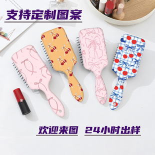 Cross-border Explosive Bow Cherry Pattern Air Cushion Comb Cartoon Cute Girl's Household Portable Hair Comb