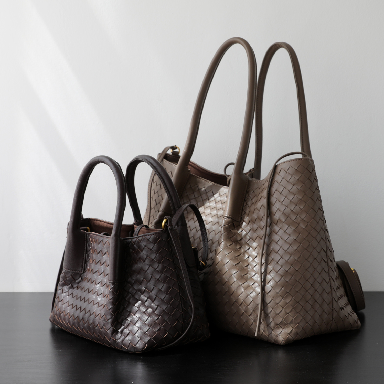 Lambskin Woven Work Tote