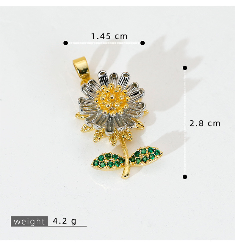 5g Weight Pendant Jewelry Making Type 15 * 29mm Jewelry Making Size DIY Jewelry Accessories Classification 1 Piece Quantity Copper Material Sunflower, Flower Pattern All Seasons Season Polished Finish Plating Design Elegant, Sweet, Classic Style Style 1 Piece 15 * 29mm Copper Sunflower Flower Polished Pendant DIY Jewelry Accessories 5