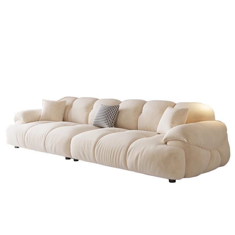 Fábrica directa crema sofá nube sala de estar pequeña línea directa simple en línea Foshan muebles 2026 nuevo