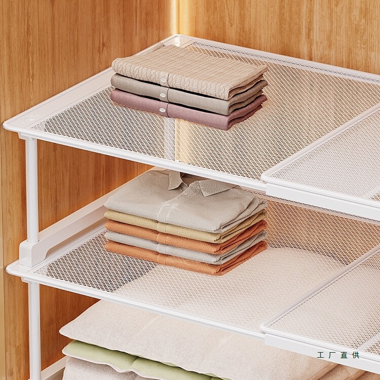 Retractable Wardrobe Layered Partition Wardrobe Cabinet Partition Cabinet Storage Shoe Cabinet Storage Rack Space Utilization