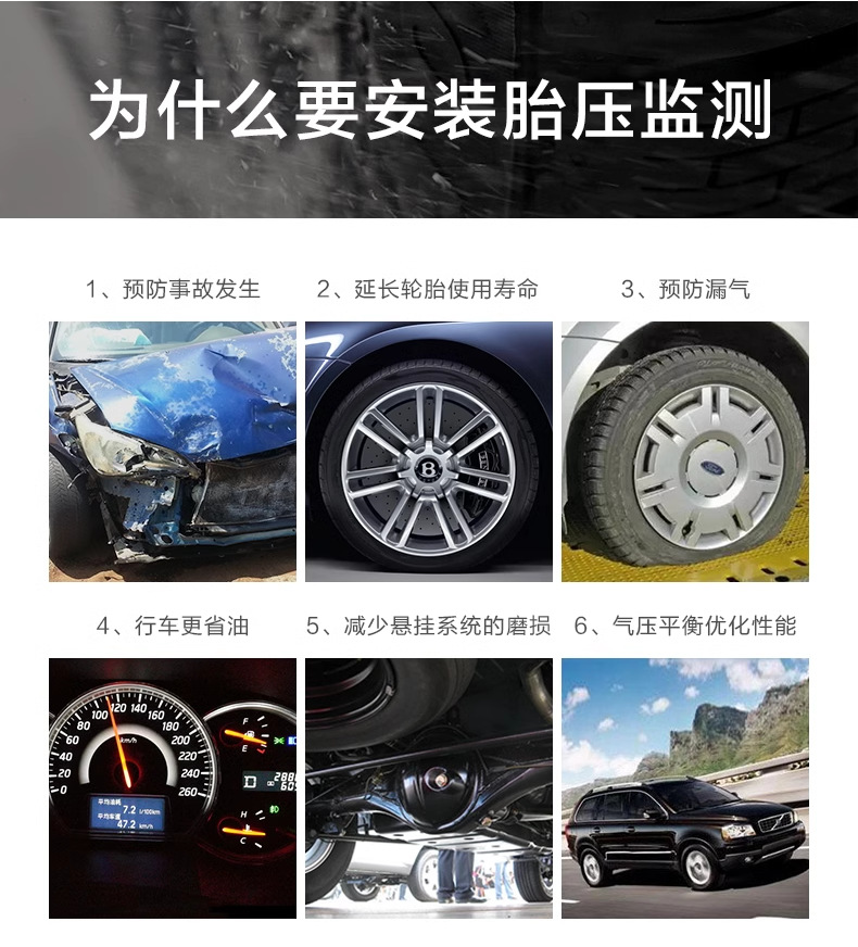 Car Tire Pressure Android Navigation Dedicated Tire Pressure Monitoring USB Tire Pressure Navigation Display Anti-Puncture Car Safety