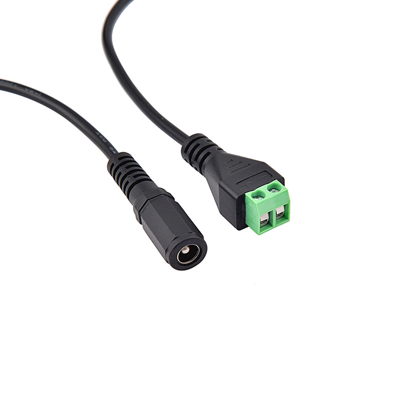 Solder-free connection line DC5.5 * 2.1 power extension line CCTV security camera DC5521 male and female connection