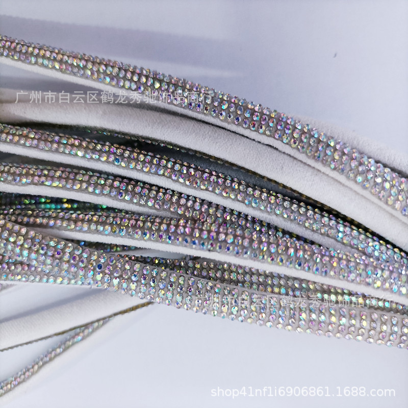 厂家批发 五枚缎 加水钻抽条内加棉芯绳直排抽半圆条鞋面箱包材料