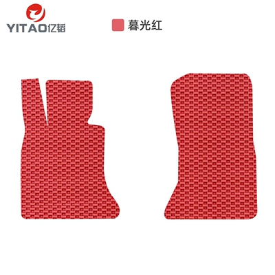 Eco-friendly, odorless TPE rubber latex waterproof Ayaqaltılar (Kovriklər) - drivers-side-passengers-side-twilight-red-one-piece-each-standard-model