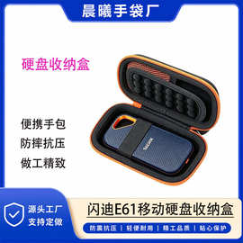 适用闪迪移动固态硬盘eva收纳包E30E60E80E81硬盘防震抗压保护盒