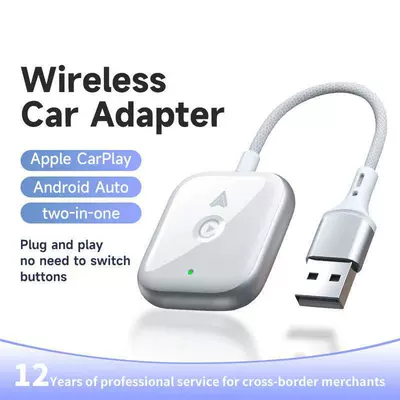 Car Apple carplay Box: Simsiz CarPlay və Android Auto - suitable-for-apple-carplay-android-auto-white