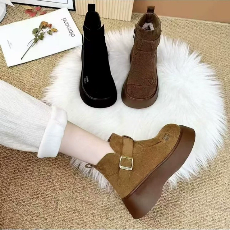 Martens, keep warm fashionable non-slip universal low boots platform