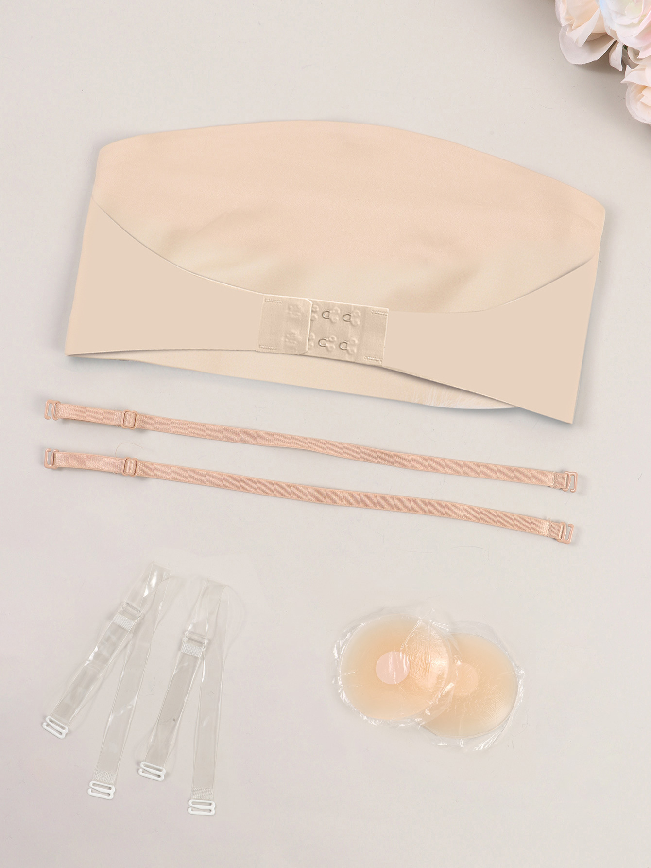 스킨 컬러 튜브 탑