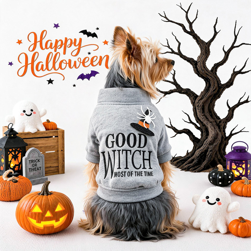 Ready-Made Pet Clothing, Cute Clothes for Small Dogs and Cats, Halloween Witch Costume Collection for Pets