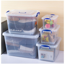 收纳盒箱食品级透明加厚收纳塑料储物箱整理大小号有盖滑轮胶箱
