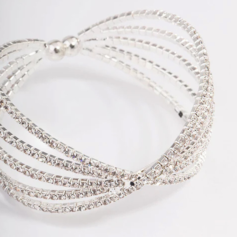 AliExpress Venta caliente rhinestone pulsera de moda europea y americana multi-capa pulsera de alto sentido accesorios pulsera femenina