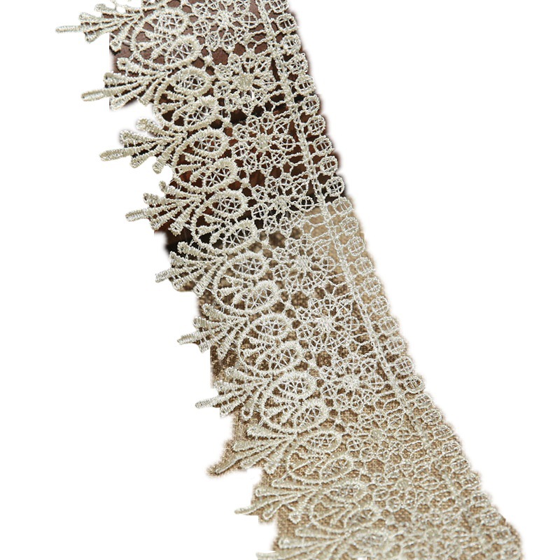 Yi Da encaje soluble en agua accesorios tela cortina de encaje falda de prenda decoración de collar encaje