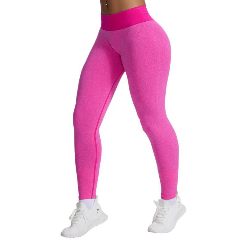 Transfronterizo sin costuras de alta elasticidad pantalon de elevación de caderas miel de pecado pantalon de ejercicio deportivo para mujeres pantalones de yoga secos rápidos