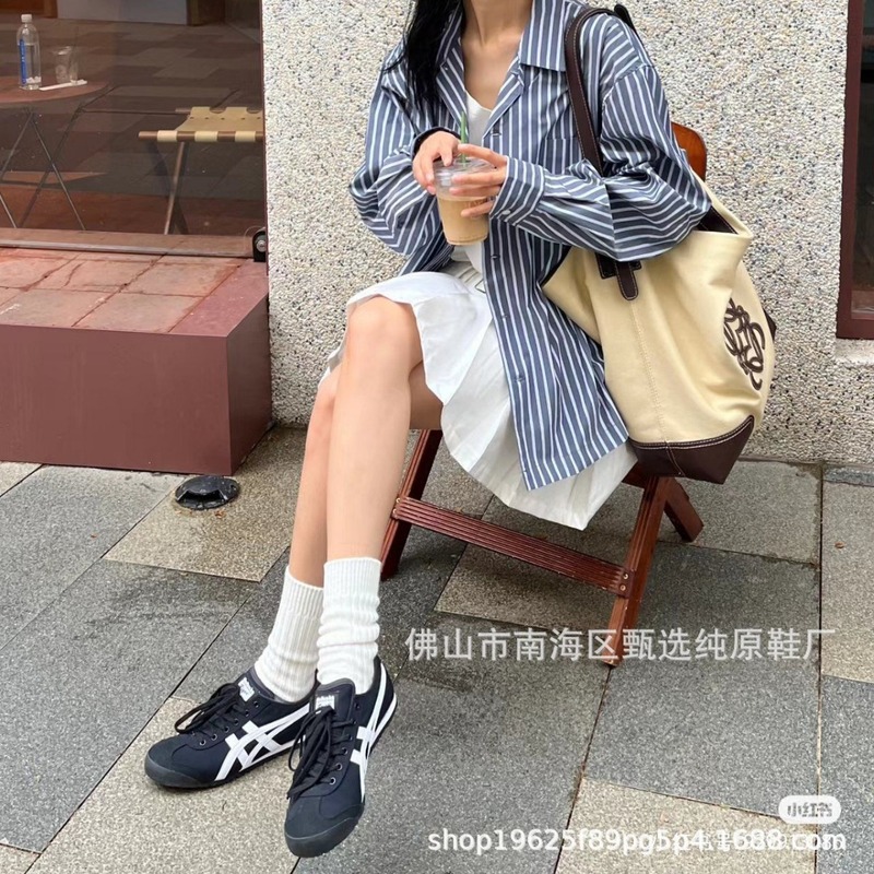 莆田純原頭層皮鬼塚虎皮面銀色婦人板靴一足で男女靴カップルスポーツシューズを漕ぐ|undefined