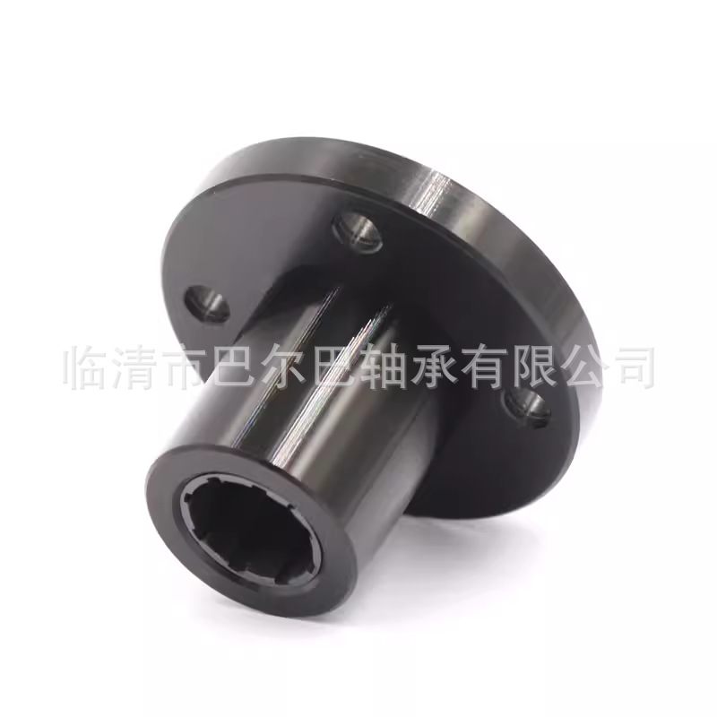 圆法兰直线运动轴承工程塑料自润滑轴套LMF10/12/16/20/25/3050UU